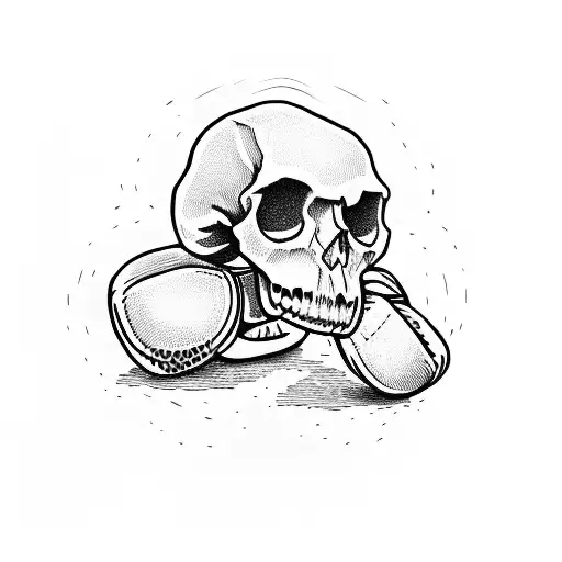 Skull With Boxing Gloves