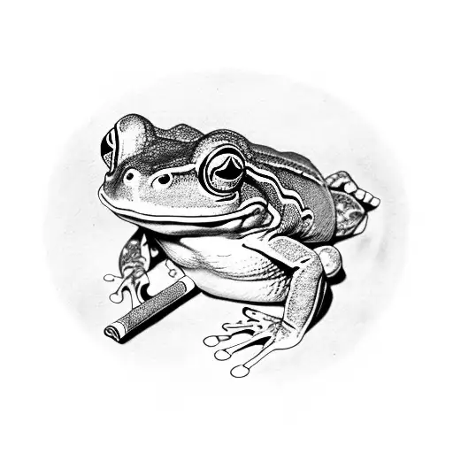 Frog With A Cigarette