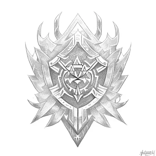 Combine Hylian Crest And Warrior Of Sunlight Symbol