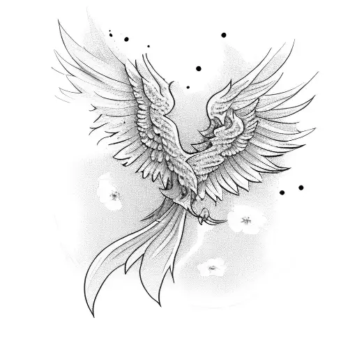 Phoenix With Flowers