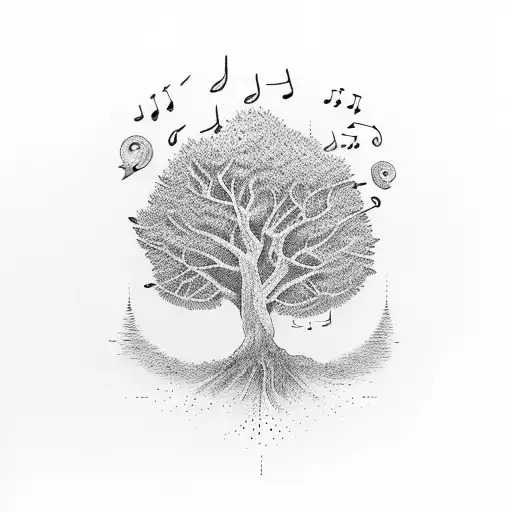 Tree Made Of Music Notes