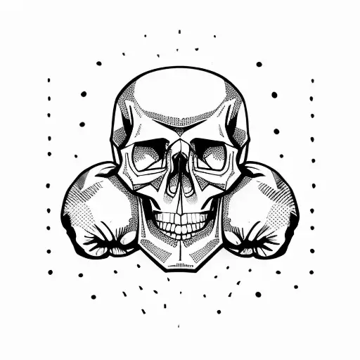 Skull With Boxing Gloves