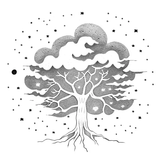 Roots Tree Cloud Stars
