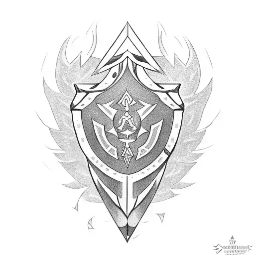 Combine Hylian Crest And Warrior Of Sunlight Symbol