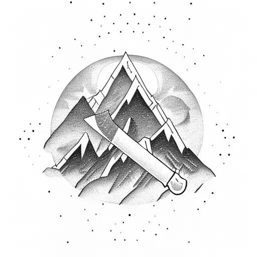 Mountains With Sword