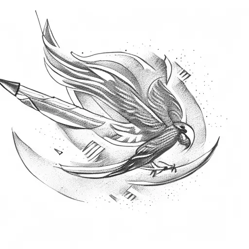 Arrow And Phoenix Feather