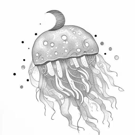 Jellyfish And Moon