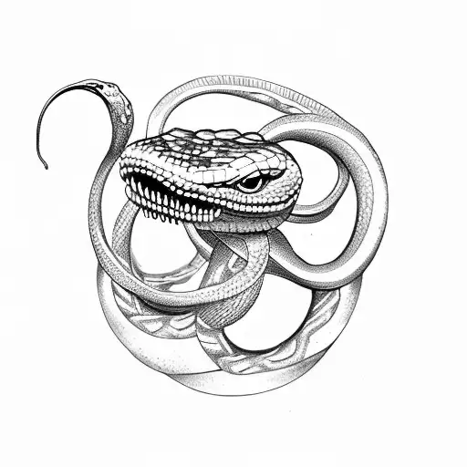 Snake With Poison Saliva With Teeth