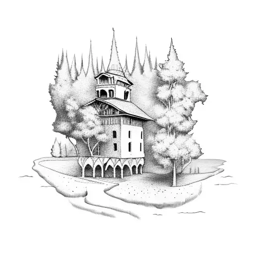 Lebanon Scenery In Maple Leaf