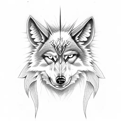 Angel And Devil Mixed With Wolf