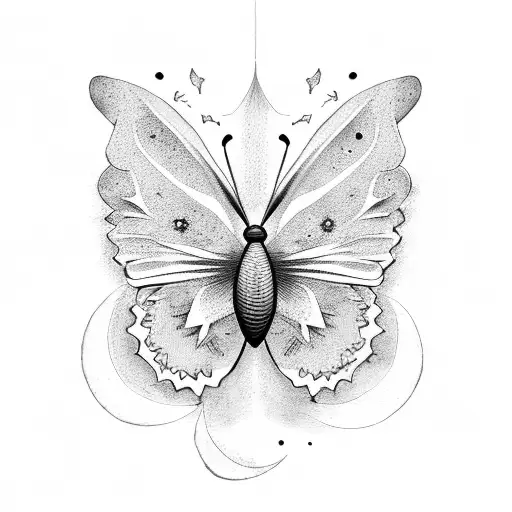 Butterflies And Moon