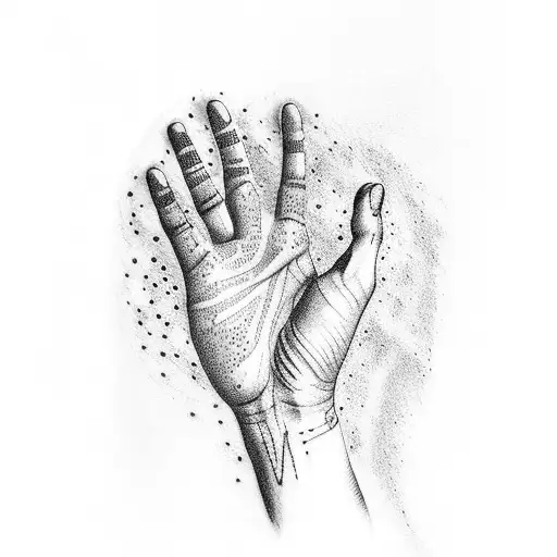 A Hand Reaching Out Of Water