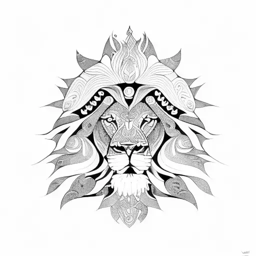 Lion In Maori Style