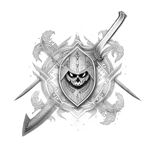 A Sword With Intricate Designs And Patterns