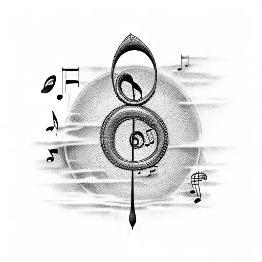 A Music Note Transforming Into A Paintbrush