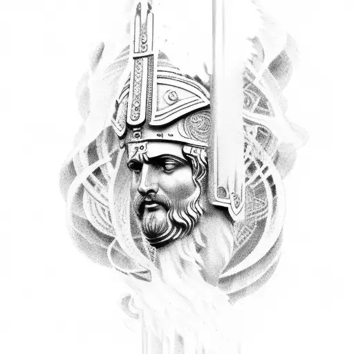 All Roman Gods Together On A Leg