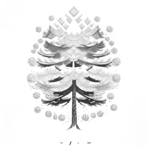 Pine Tree With Names