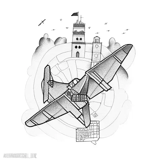 An Airplane With A Map Of Lisbon As Its Wings