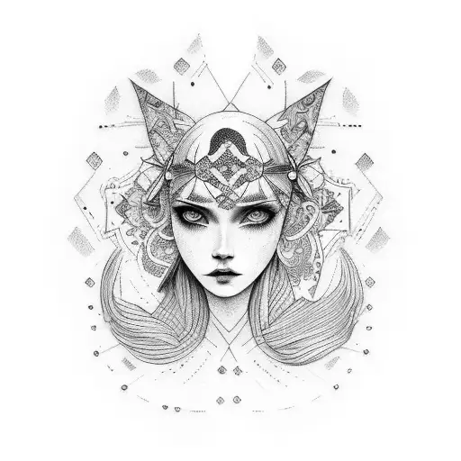 Unique Tattoo Design About Virgo For Female