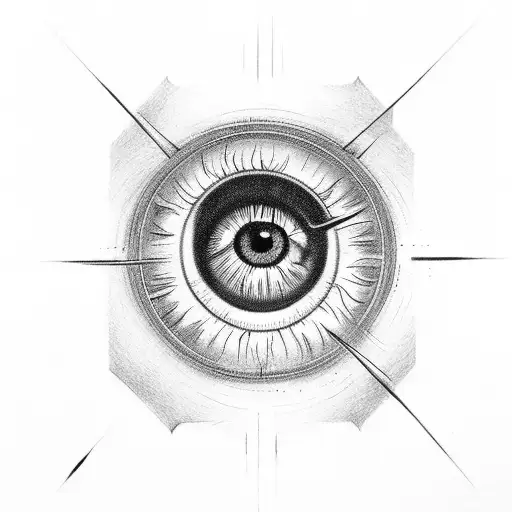 Eye With As Above So Below Symbol In Iris