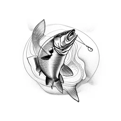 Fishing Rod With Name In Line