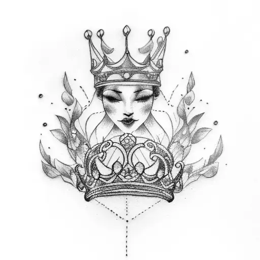 Tatto Of Nana With A Crown