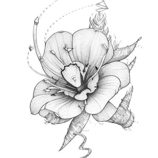 Primrose Flower With An Arrow