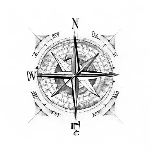 Compass With Arrow Simple
