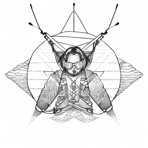 Paragliding Over Mountain