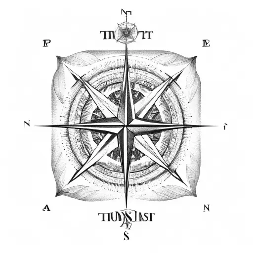 Compass With Name And Date