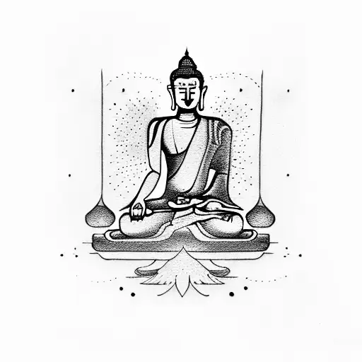 Buddha And Hourglass
