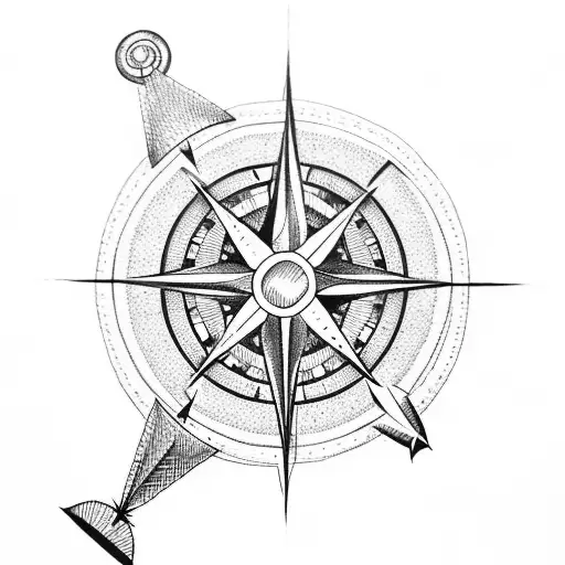 Compass With Arrow Simple