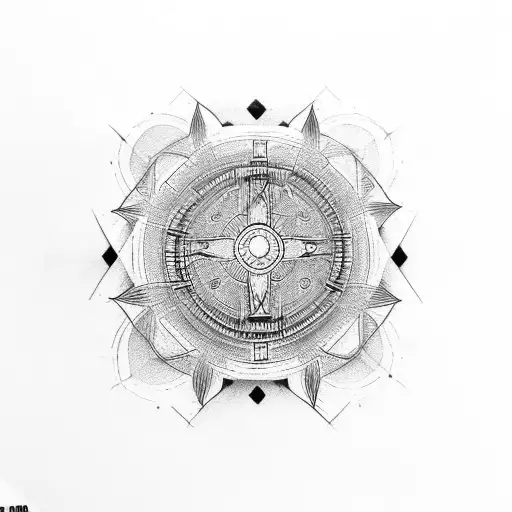 Engineer's Blueprint Of A Religious Symbol