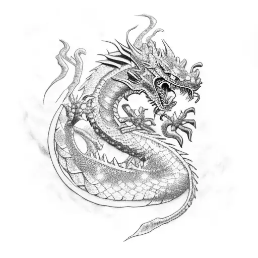 Emerald Dragon Wrapped Around Sakura Bonsai