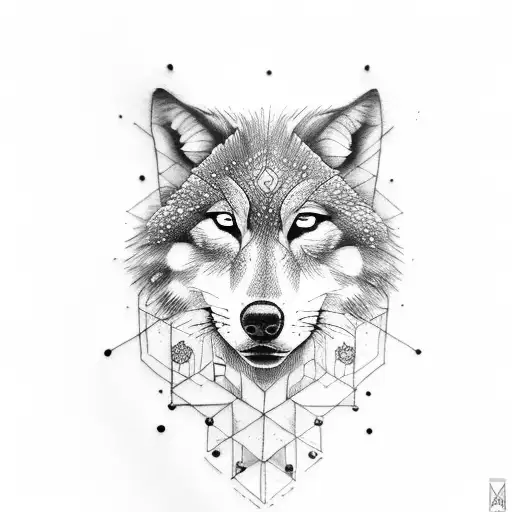 Woman Face With Wolf