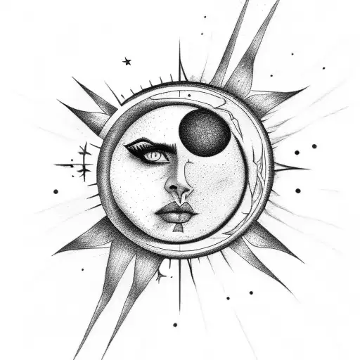 Hidden Sun In Moon And Stars