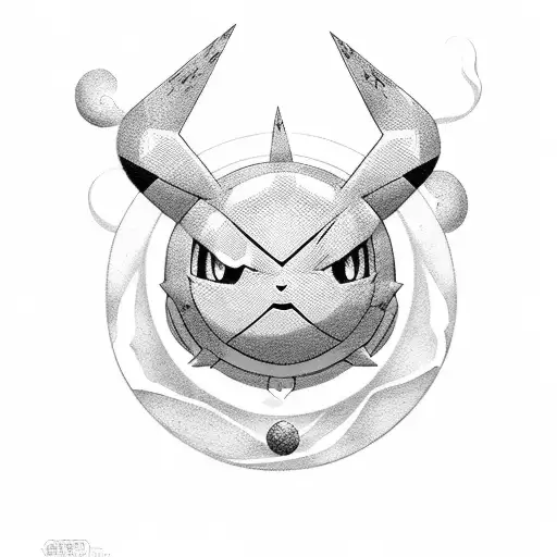 Pokemon Mimikye And A Poke Ball