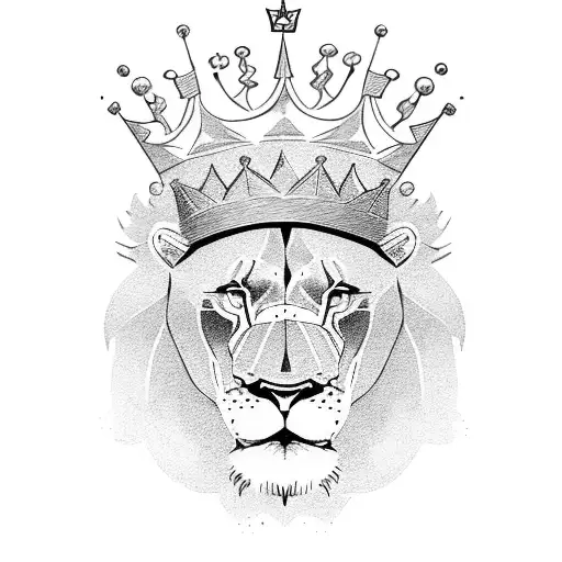 Lions Head With Crown