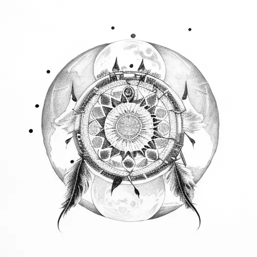 Dreamcatcher With Moon Phases