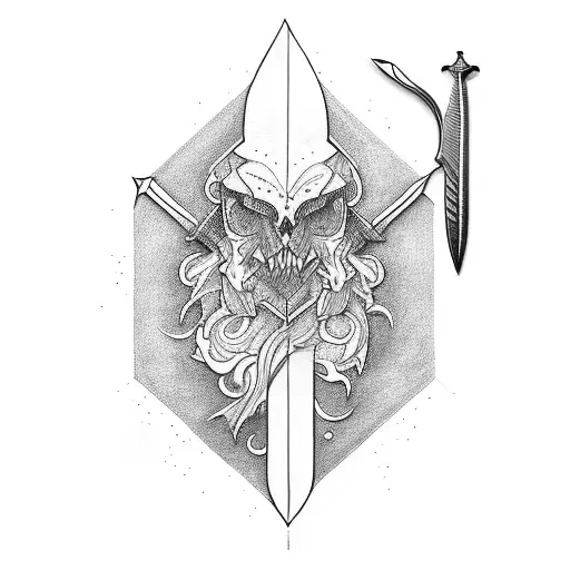 A Pen Next To A Sword