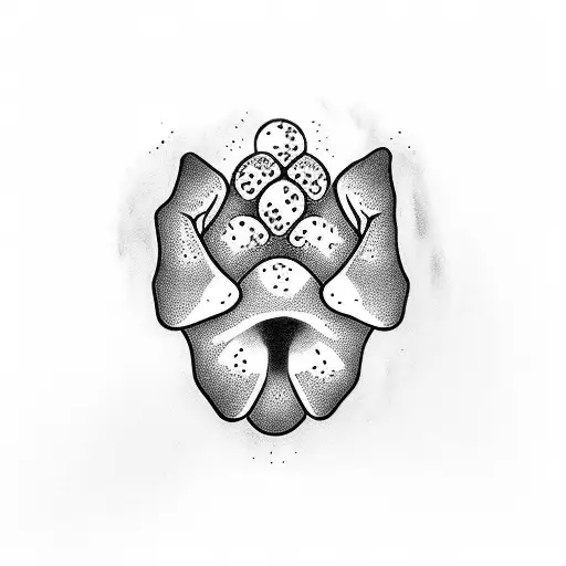 Dog Paw Coming Through Arm