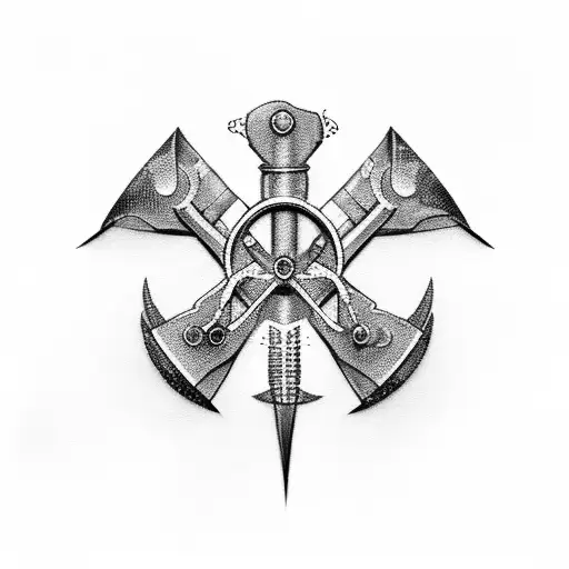 A Dotwork Representation Of A Surgical Scalpel Cutting Through A Medical Symbol