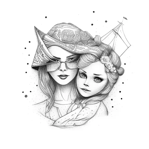 Mother And Daughter Sailing