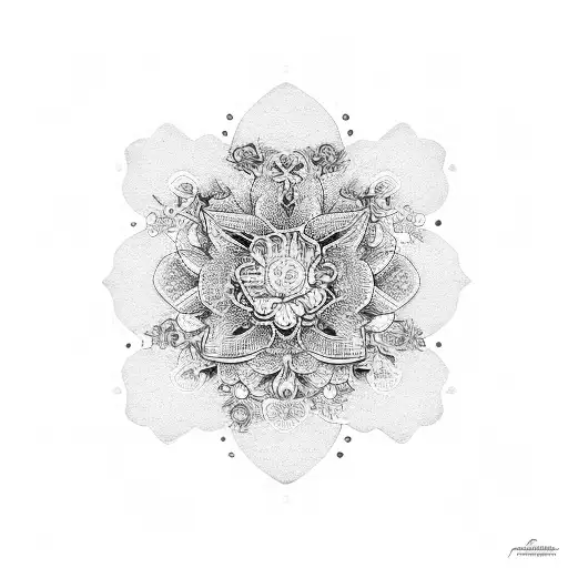 Car Steering Wheel With Flowers