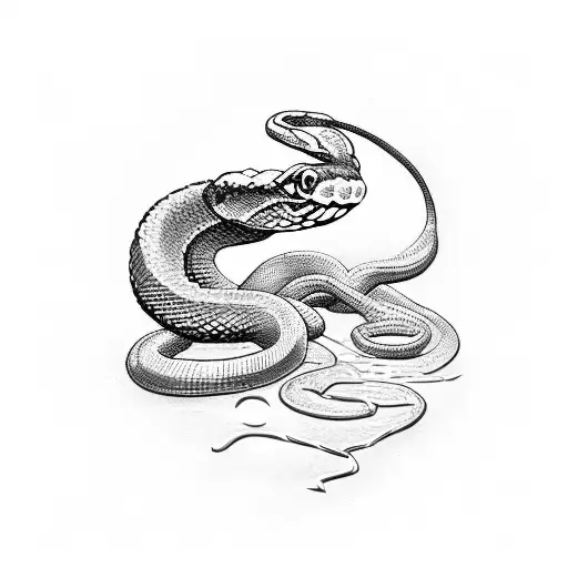 Snake Around Liquor Bottle