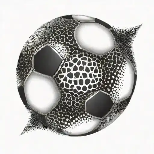 Soccer Ball Made Up Of Intricate Dotwork Patterns Incorporating 09