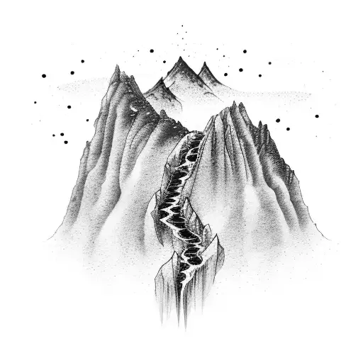 A Waterfall Coming Out Of Mountain But Resembles Blood