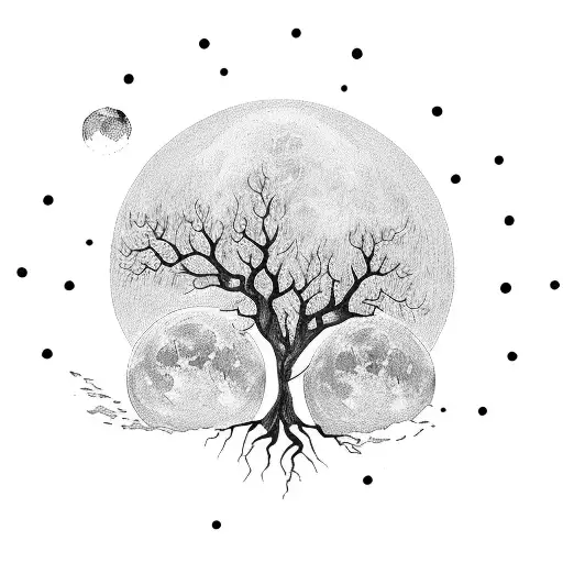 Tree Of Life With Moon