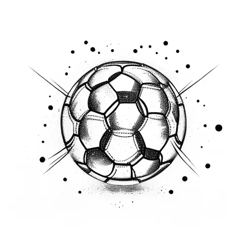 A Soccer Player Kicking A Ball Made Of Shopping Bags