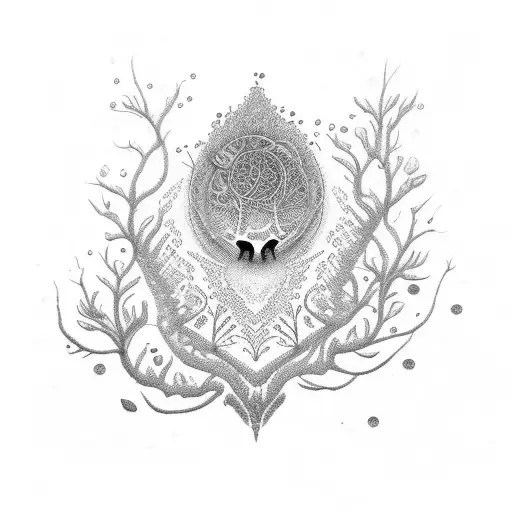 An Intricate Nature Scene With A Peaceful Ambiance